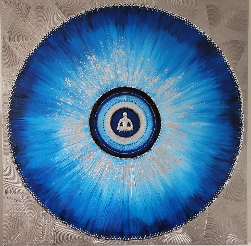 Chidanand rupah Blue (48″x48″ 2021)