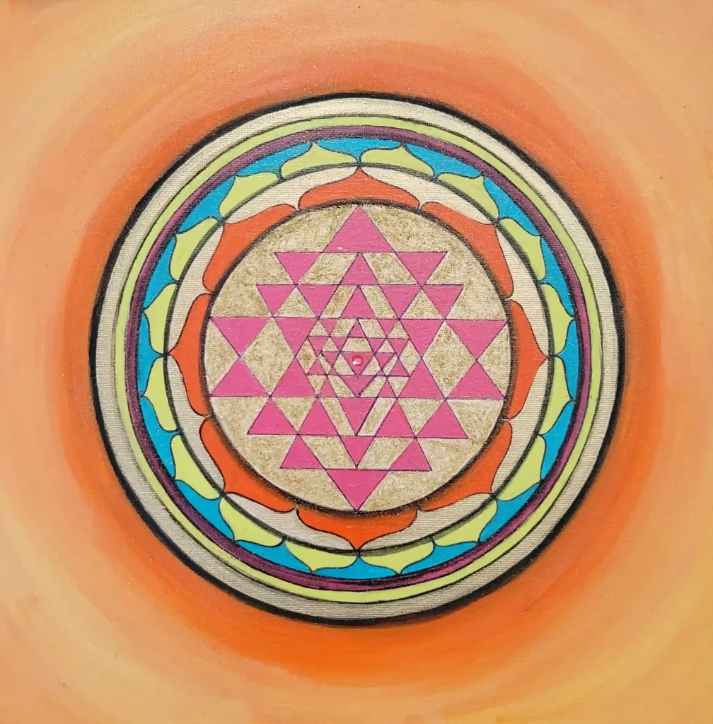 Sri Yantra small (4″ to 12″ $17 to $31)